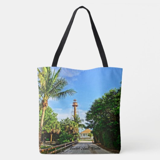 Sanibel Island Florida Lighthouse Beacon of Hope Tote Bag (Achterkant)
