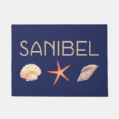 Sanibel Island Florida met schelpen Deurmat (Voorkant)