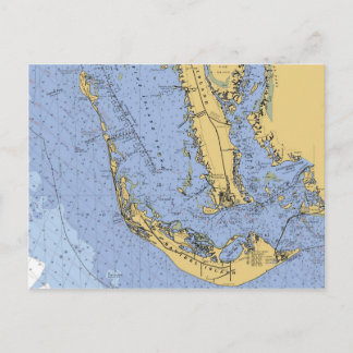 Sanibel Island Florida Nautical Chart Briefkaart