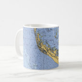 Sanibel Island, Florida Nautical Chart Coffee Mok (Voorkant links)