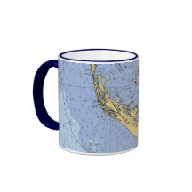 Sanibel Island, Florida Nautical Chart Coffee Mok