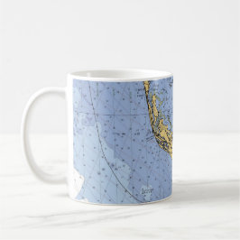 Sanibel Island, Florida Nautical Chart Coffee Mok