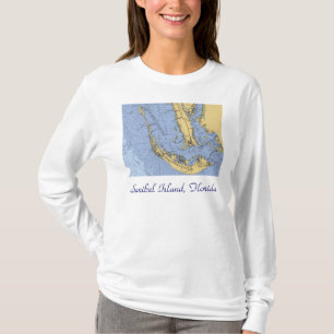 Sanibel Island, Florida Nautical Chart Shirt