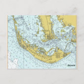 Sanibel Island Florida Nautical Map Briefkaart (Achterkant)