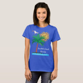 Sanibel Island Florida Palm Tree en Sunshine T-shirt (Voorkant volledig)