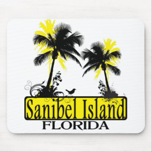 Sanibel Island Florida palm tree mousepad Muismat