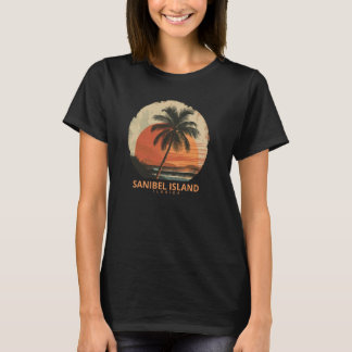 Sanibel Island Florida Palmbomen Sunset Beach T-shirt