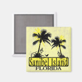 Sanibel Island Florida palmboom magneet (Voorkant / Achterkant)