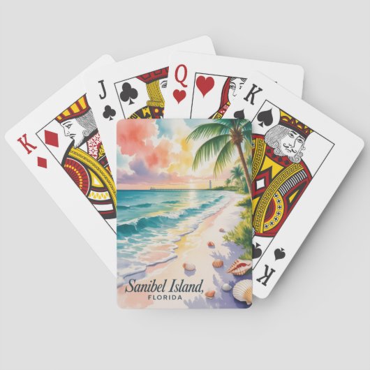 Sanibel Island Florida Pokerkaarten (Achterkant)