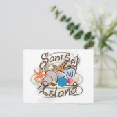 Sanibel Island Florida seashell-ontwerp Briefkaart (Staand voorkant)