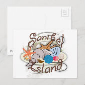 Sanibel Island Florida seashell-ontwerp Briefkaart (Voorkant / Achterkant)