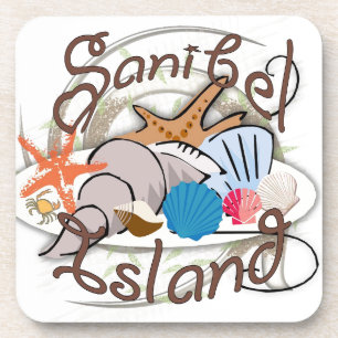 Sanibel Island Florida seashell-ontwerp Onderzetter