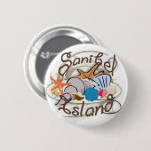 Sanibel Island Florida seashell-ontwerp Ronde Button 5,7 Cm (Voorkant /achterkant)