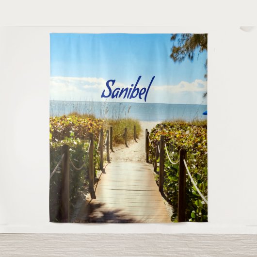 Sanibel Island Florida Strand Oceaan Wandkleed (Voorkant)