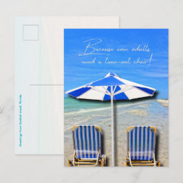 Sanibel Island Florida Strand Volwassenen Time Out Briefkaart