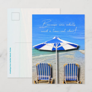 Sanibel Island Florida Strand Volwassenen Time Out Briefkaart