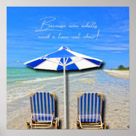Sanibel Island Florida Strand Volwassenen Time-Out Poster