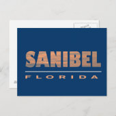 Sanibel Island Florida Typografisch design Briefkaart (Voorkant / Achterkant)