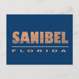 Sanibel Island Florida Typografisch design Briefkaart