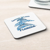 Sanibel Island Florida Vacation Tribal Dolphins Bier Onderzetter (Linkerzijde)