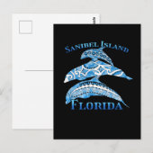 Sanibel Island Florida Vacation Tribal Dolphins Briefkaart (Voorkant / Achterkant)