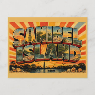 Sanibel Island Florida Vuurtoren Natuurreservaat Briefkaart