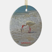 Sanibel Island Florida White Ibis Tropical Bird Keramisch Ornament (Rechts)