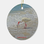 Sanibel Island Florida White Ibis Tropical Bird Keramisch Ornament (Links)