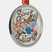Sanibel Island Florida zeeschelp ontwerp ornament (Rechts)