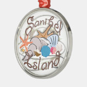 Sanibel Island Florida zeeschelp ontwerp ornament (Links)