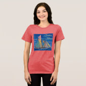 Sanibel Island Florida Zeilschip Vakantie Tri-Blend Shirt (Voorkant volledig)