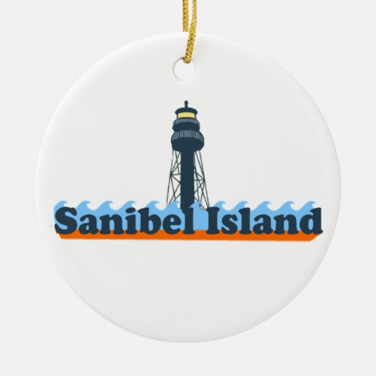 Sanibel Island Keramisch Ornament (Voorkant)