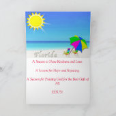 Sanibel Island Kerst Kaarten,  ook! Feestdagen Kaart (Binnen)