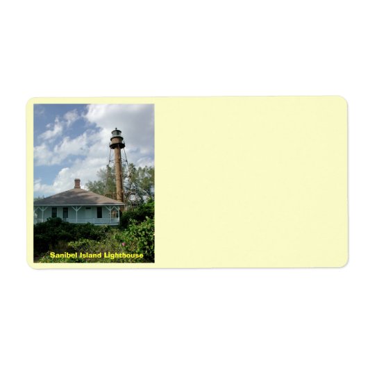 Sanibel Island Lighthouse Etiket (Voorkant)