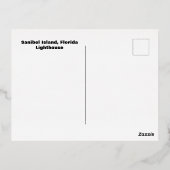 Sanibel Island Lighthouse Fl. Folie Feestdagen Briefkaart (Achterkant)