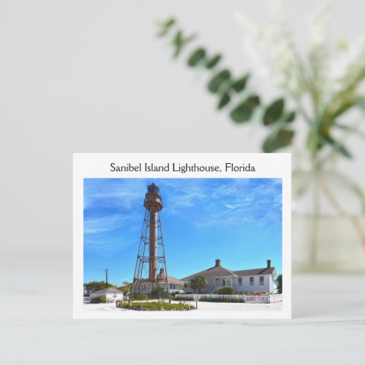 Sanibel Island Lighthouse, Florida Briefkaart (Staand voorkant)