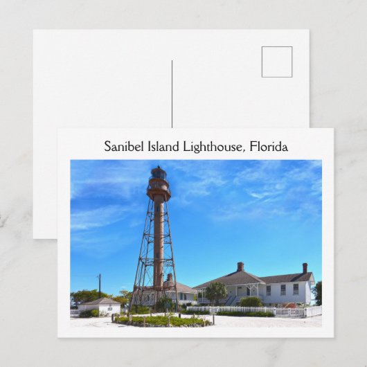 Sanibel Island Lighthouse, Florida Briefkaart (Voorkant / Achterkant)