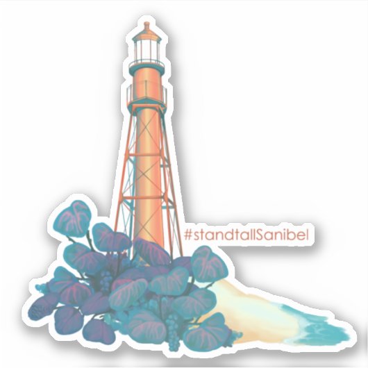Sanibel Island Lighthouse Florida Charity Sticker (Voorkant)