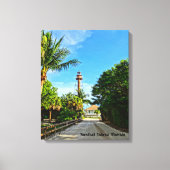 Sanibel Island Lighthouse Florida Golfkust Canvas Afdruk (Voorkant)