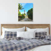 Sanibel Island Lighthouse Florida Golfkust Canvas Afdruk (Insitu (Slaapkamer))