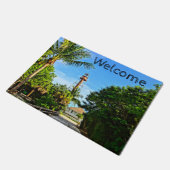 Sanibel Island Lighthouse Florida Golfkust Deurmat (Schuin)