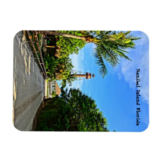 Sanibel Island Lighthouse Florida Golfkust Magneet (Horizontaal)