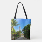 Sanibel Island Lighthouse Florida Golfkust Tote Bag (Achterkant)