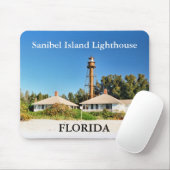 Sanibel Island Lighthouse, Florida Mousepad Muismat (Met muis)