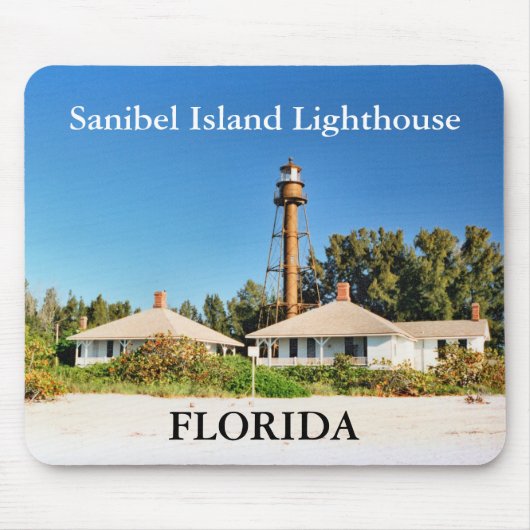 Sanibel Island Lighthouse, Florida Mousepad Muismat (Voorkant)