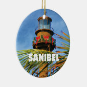 Sanibel Island Lighthouse Kerstmis Keramisch Ornament (Rechts)