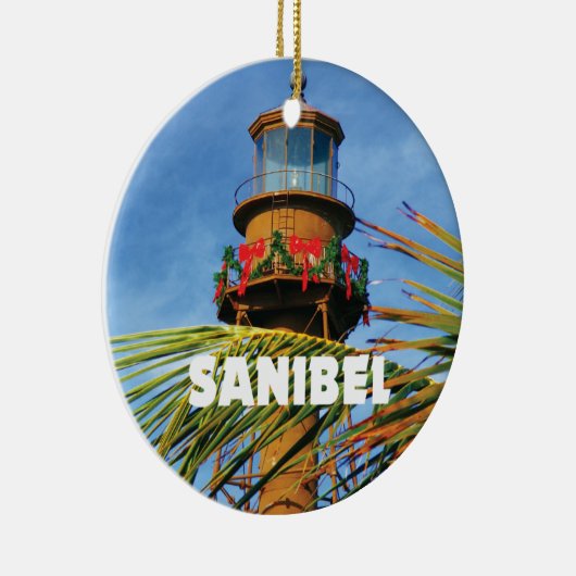 Sanibel Island Lighthouse Kerstmis Keramisch Ornament (Rechts)