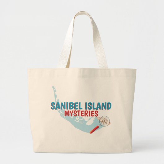 Sanibel Island Mysteries-strandzak Grote Tote Bag (Voorkant)