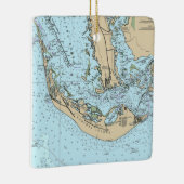 Sanibel Island Nautical Chart Keramisch Ornament (Rechts)