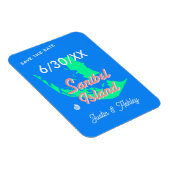 Sanibel Island red de datum strand bruiloft Magneet (Rechterzijde)